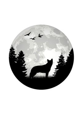 Australian Cattle Dog Moon