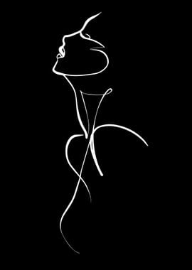 One Line Art Woman