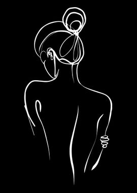 One Line Art Woman