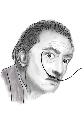 Salvador Dali portrait