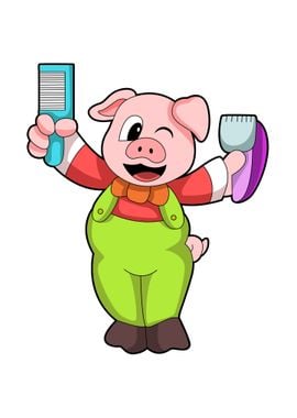 Pig Hairdresser Comb