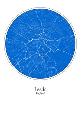 Leeds City Map England