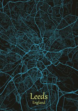 Leeds City Map England