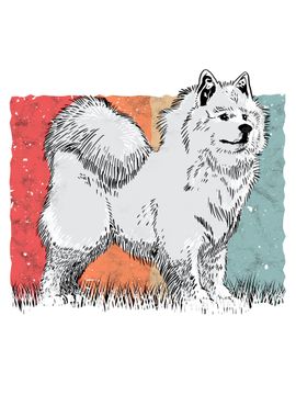 Samoyed Vintage Sled Dog