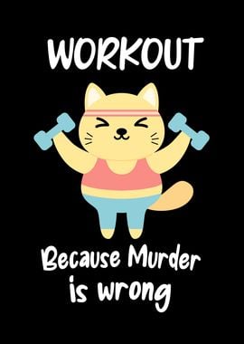 Funny Workout Cat Fitness