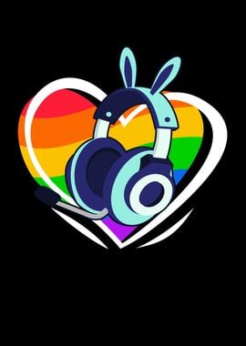 Gamer Gay Pride LGBT Heart