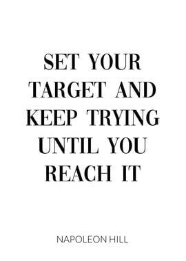 Napoleon Hill Quote Target