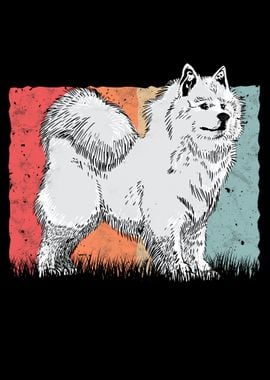 Samoyed Vintage Sled Dog