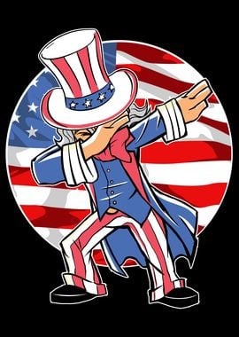 Dabbing Uncle Sam USA Flag