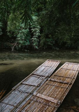 two brown water boat