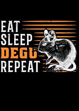 Eat Sleep Degu Repeat