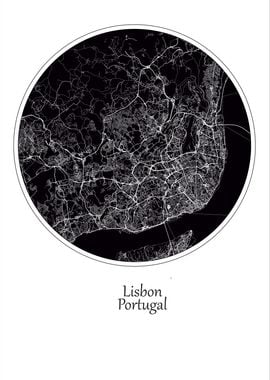 Lisbon Map Portugal