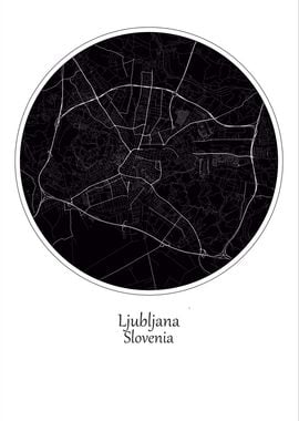 Ljubljana Map Slovenia