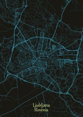 Ljubljana Map Slovenia