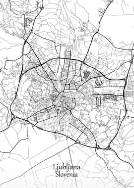 Ljubljana Map Slovenia