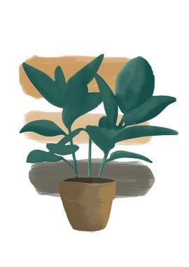 My plant and abstract shap