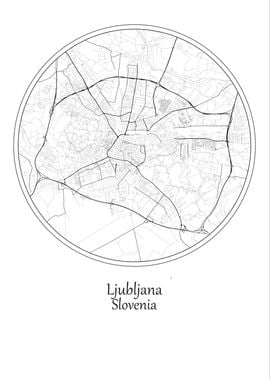 Ljubljana Map Slovenia