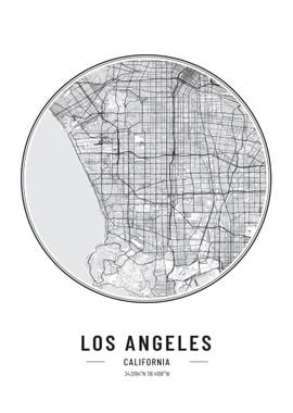 Los Angeles california map