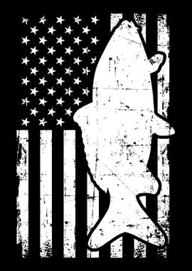 Fishing Carp USA flag