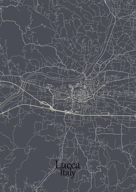 Lucca City Map Italy