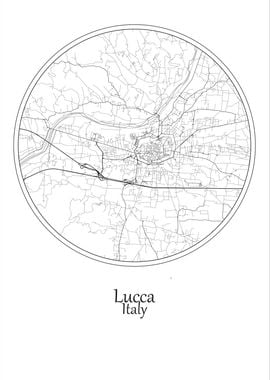 Lucca City Map Italy