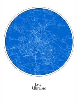 Lviv City Map Ukraine