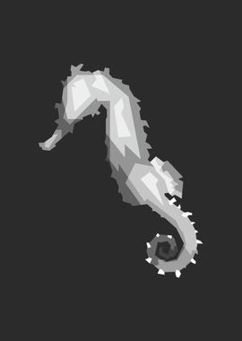 Seahorses Grayscale