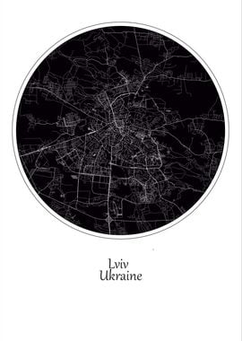 Lviv City Map Ukraine