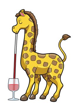 Giraffe Party Glass Wine