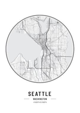 Seattle Washington Usa Map