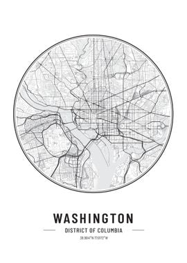 Washington USA map