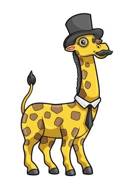 Giraffe Gentleman Hat 