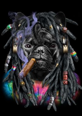 French Bulldog Dreadlocks