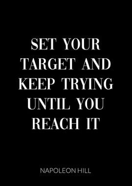 Napoleon Hill Quote Target