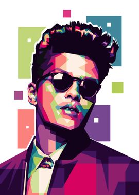 Bruno Mars Popart WPAP