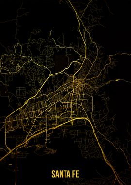 Santa Fe gold map