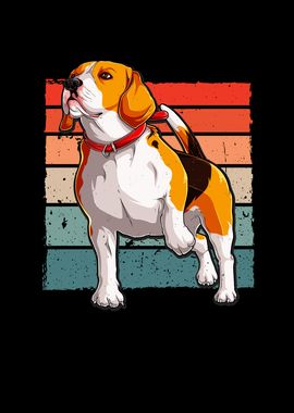 Beagle Retro Dog Lover Pet