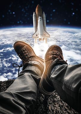 Space Shuttle Rocket feet