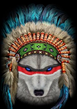 Indian War Chief Wolf