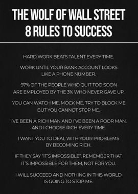 8 Rules to Success