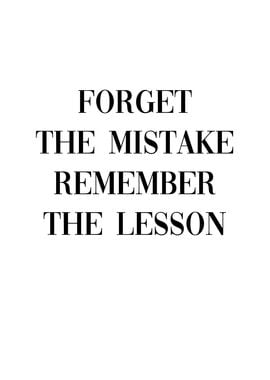 Remember lesson mistake