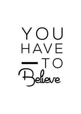 Believe Quotes Wall Art