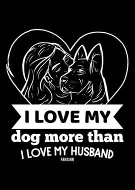 Heart love dog Woman Mothe