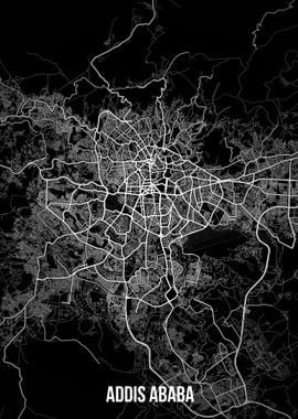 Addis Ababa dark map