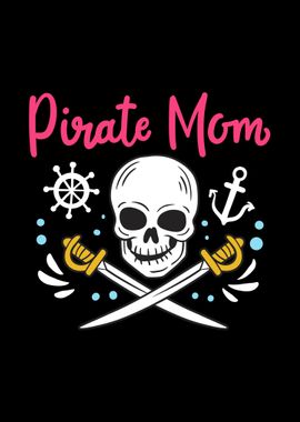 Pirate Mom Cross Swords