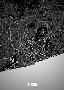 Accra dark map