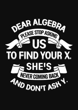 Dear Algebra Math Design