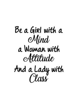 Woman Attitude Wall Poster