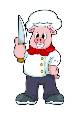 Pig Cook Cutting knife