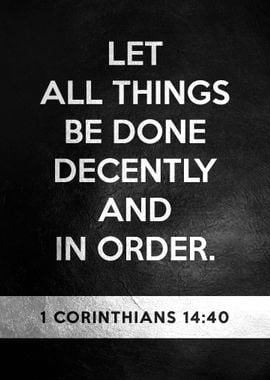 1 Corinthians 14 40